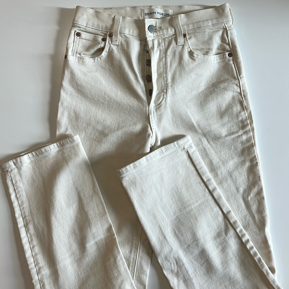 Cream denim forum jeans